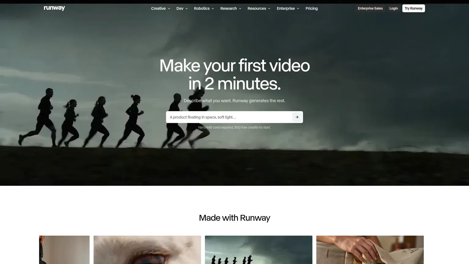 Plataforma de creación de video con IA y Edit Studio de Runway