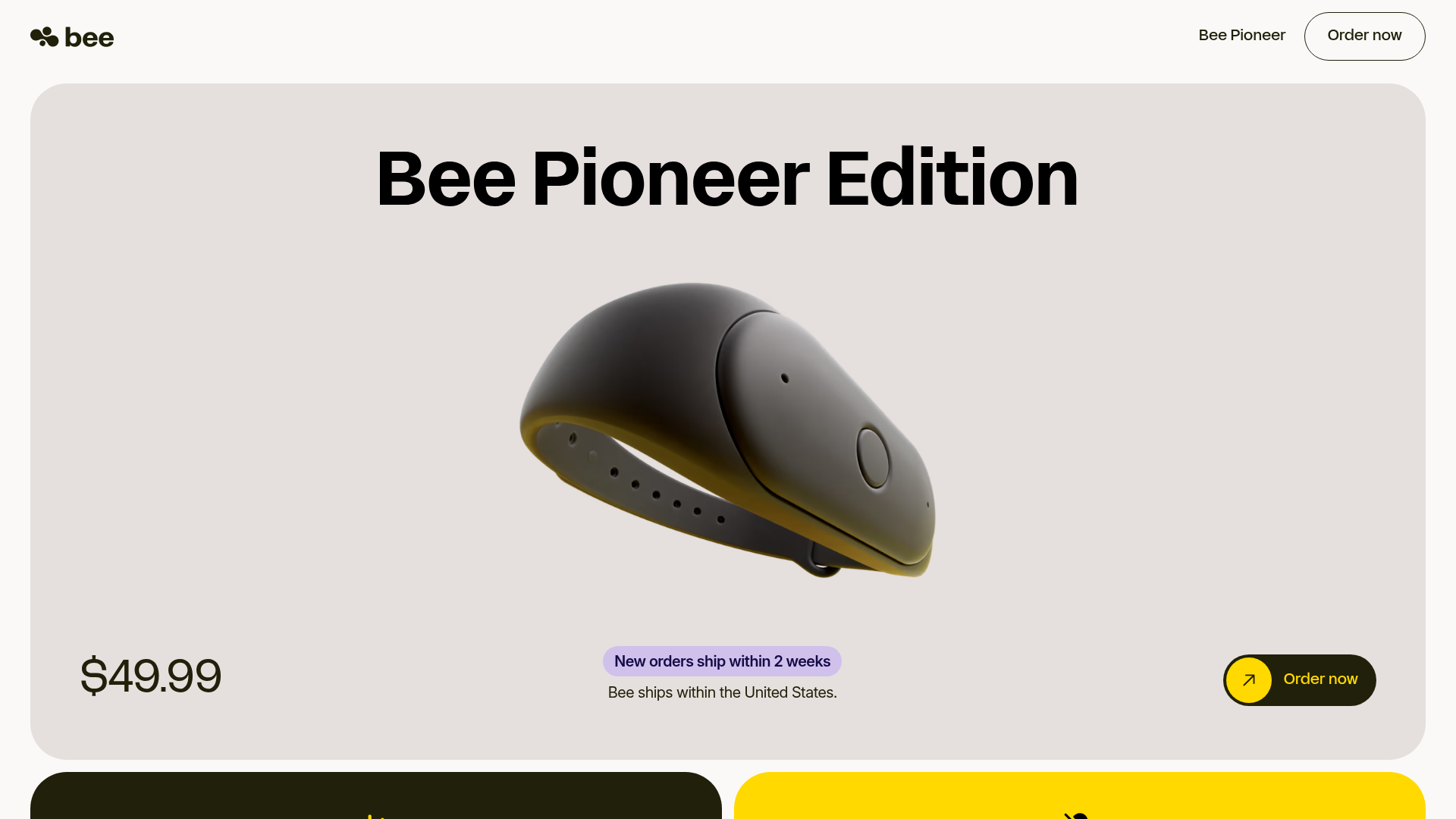 Bee Pioneer wearable product and current price