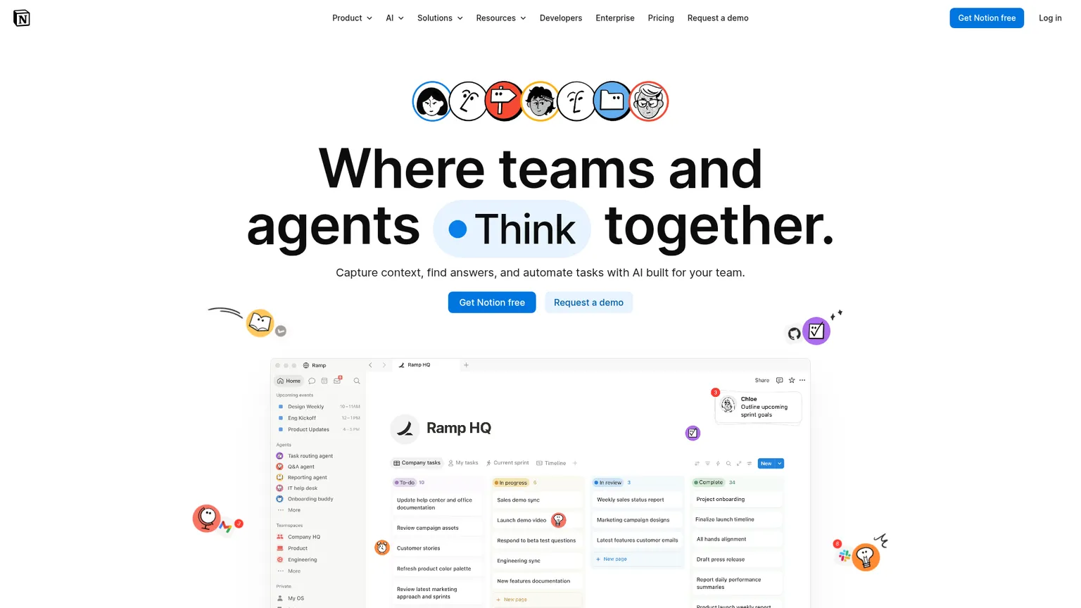 لقطة شاشة من Notion AI