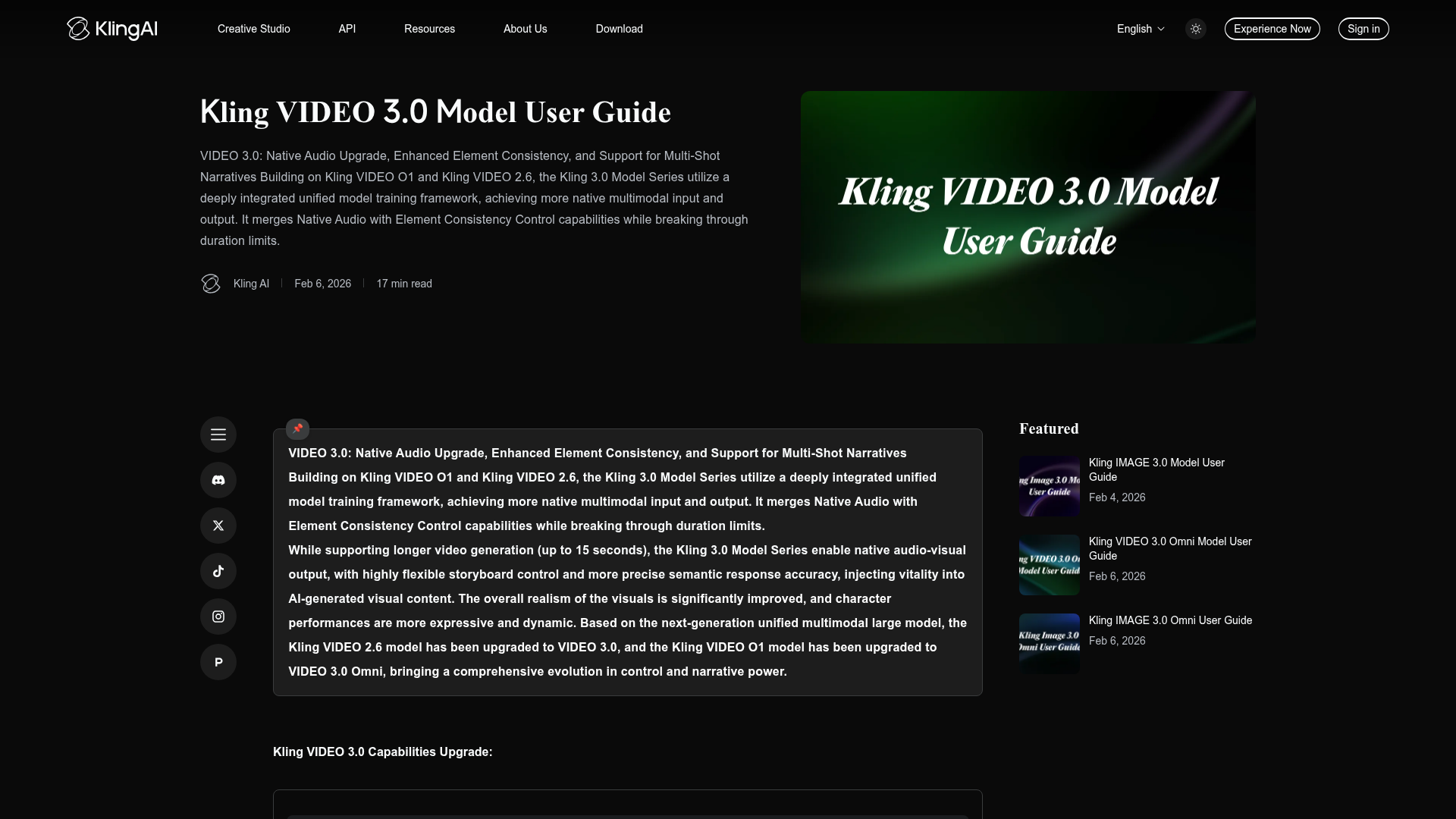 Kling VIDEO 3.0 model guide and storyboard controls