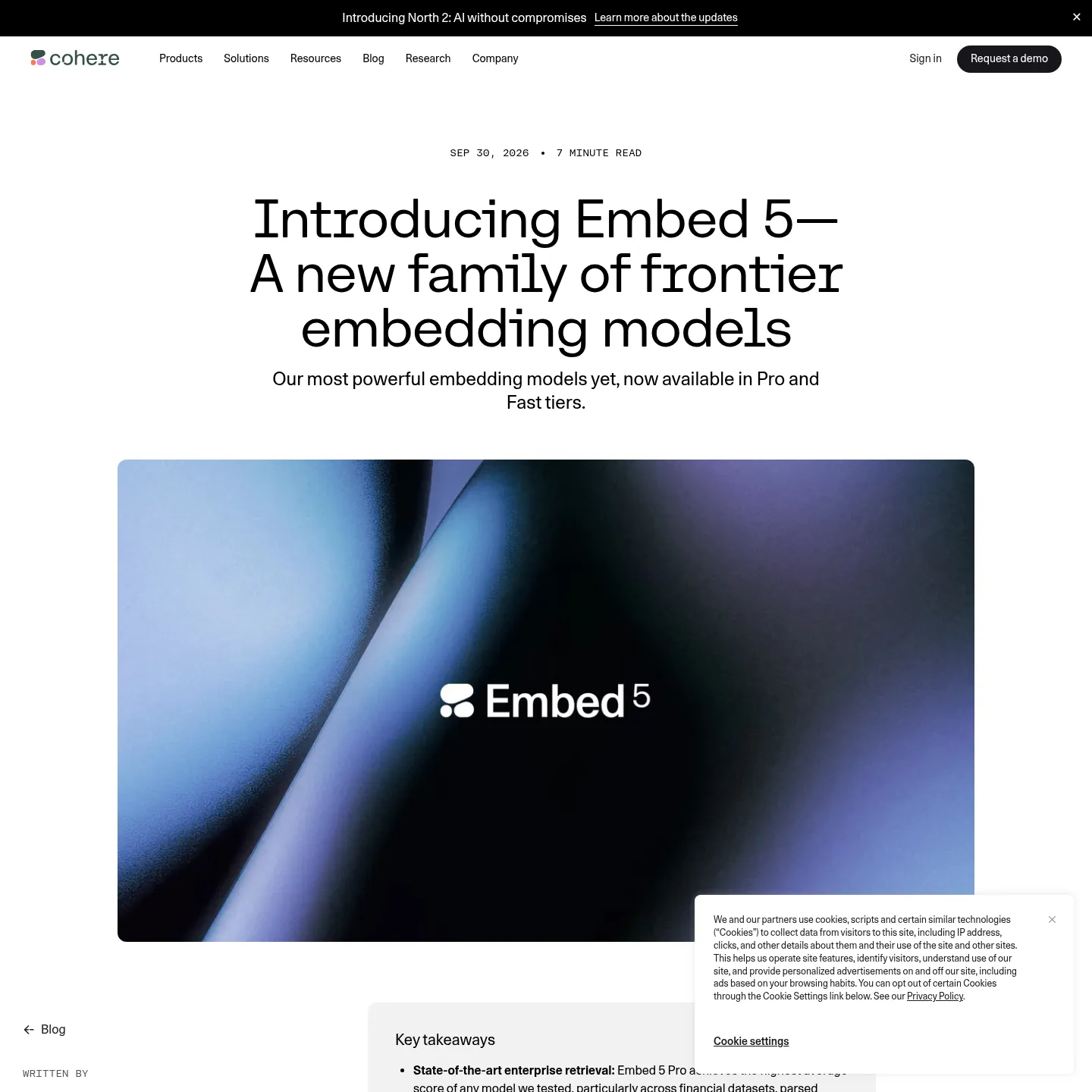 Cohere's Embed 5 product explanation and document retrieval examples