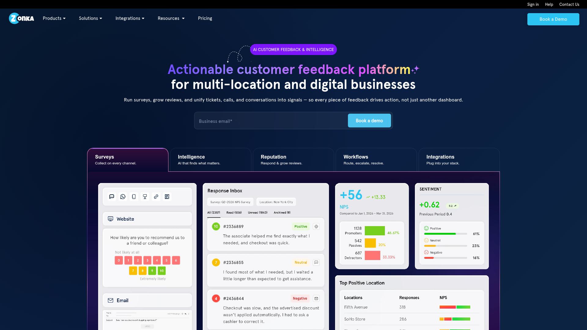 Zonka Feedback customer experience dashboard and survey tools