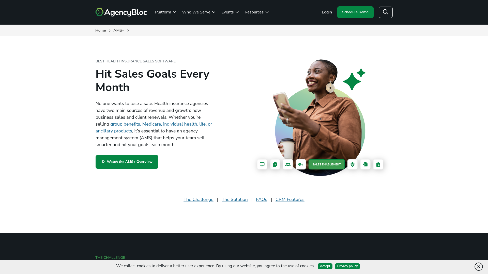 보험대리점용 AgencyBloc AMS Plus 영업 지원