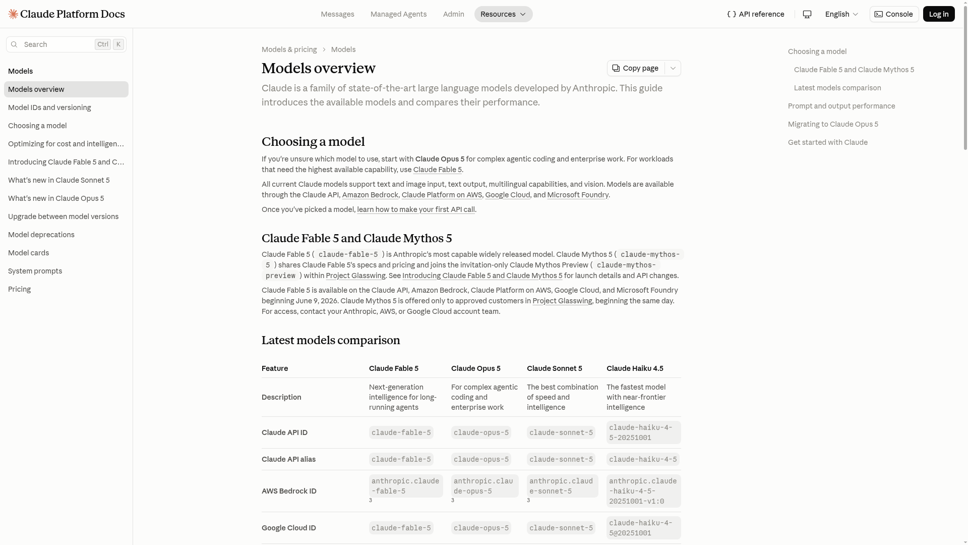 Anthropic current Claude model comparison including Haiku 4.5