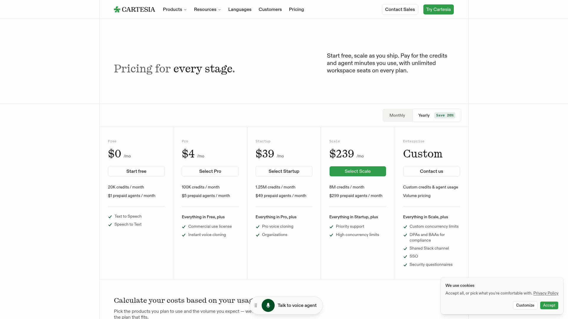Cartesia Sonic-3.6 pricing page