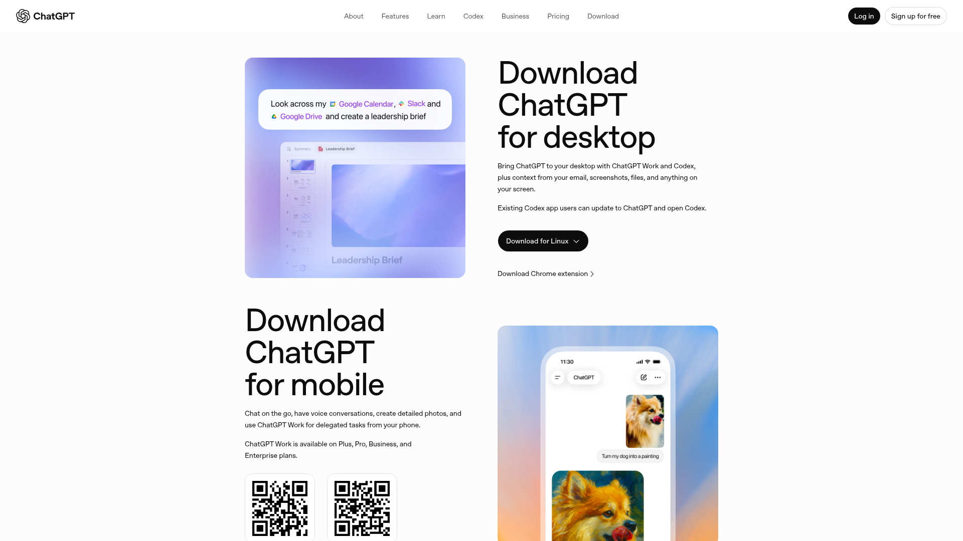 ChatGPT desktop app showing delegated work across business sources