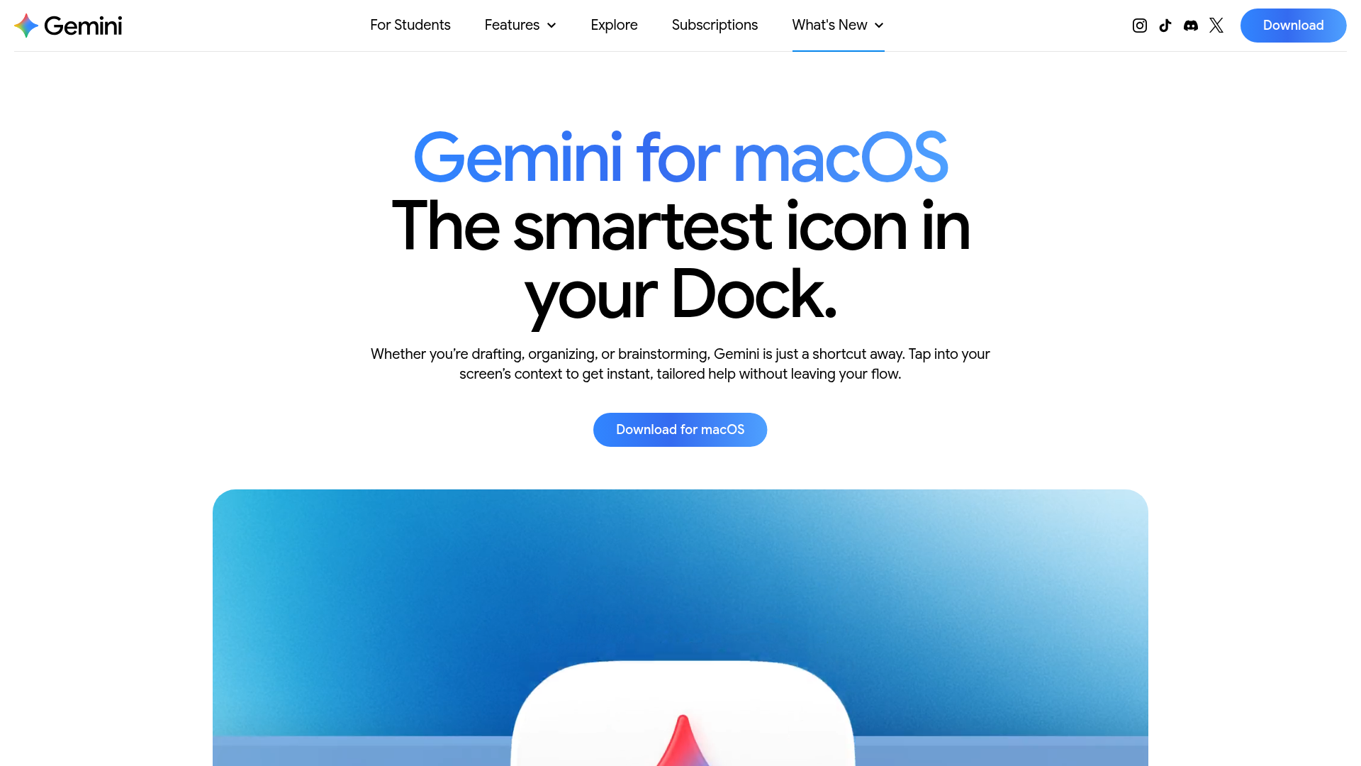 Gemini native Mac app and Speak to Window capability