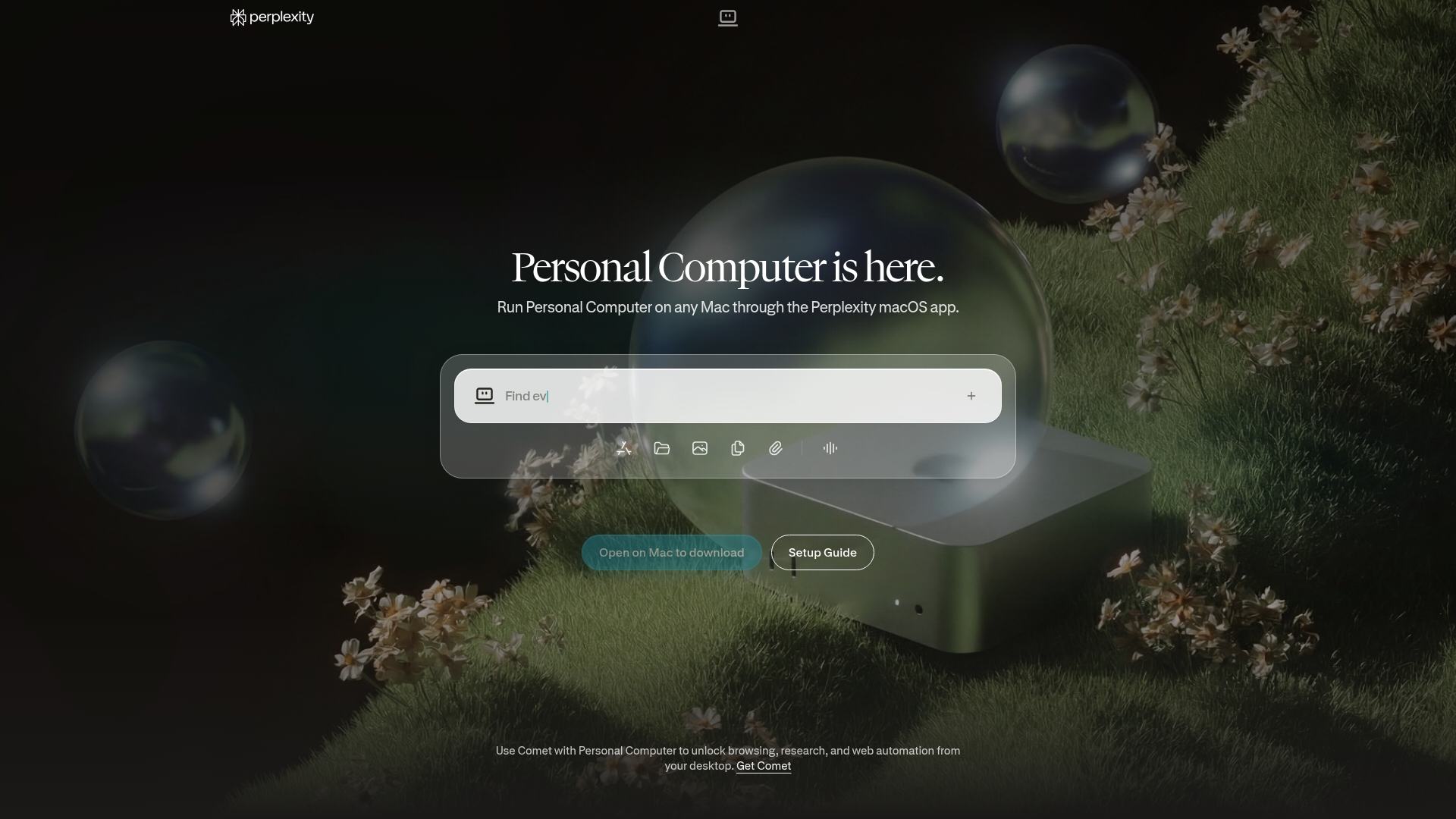 Perplexity Personal Computer working with local Mac files and applications