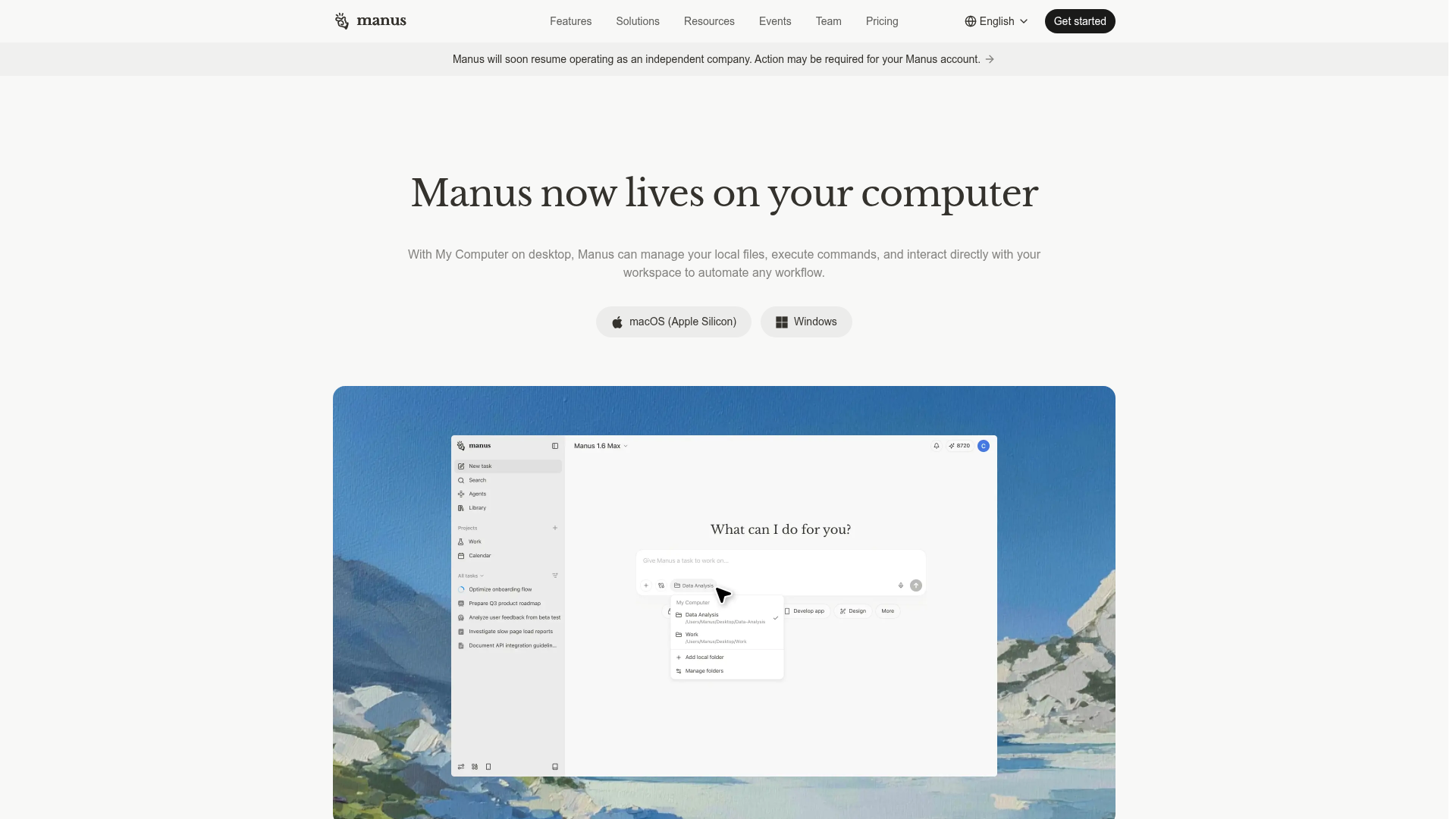 Manus My Computer desktop agent working with local files