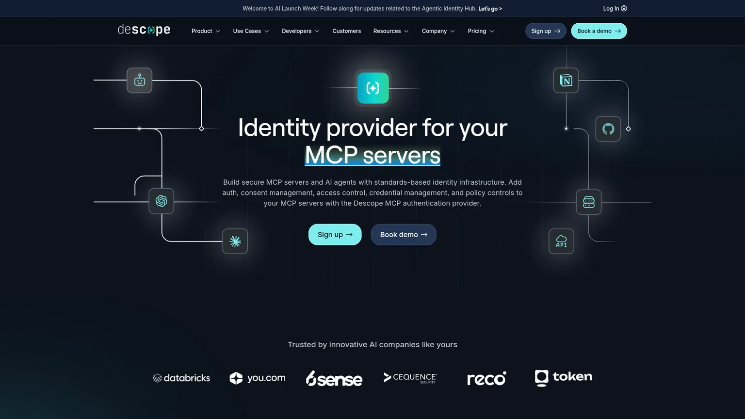 Agentic Identity Hub do Descope para autorização MCP