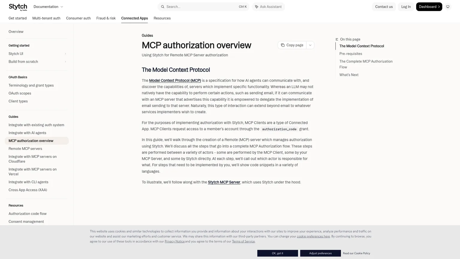 Guia do Stytch Connected Apps para autenticação MCP