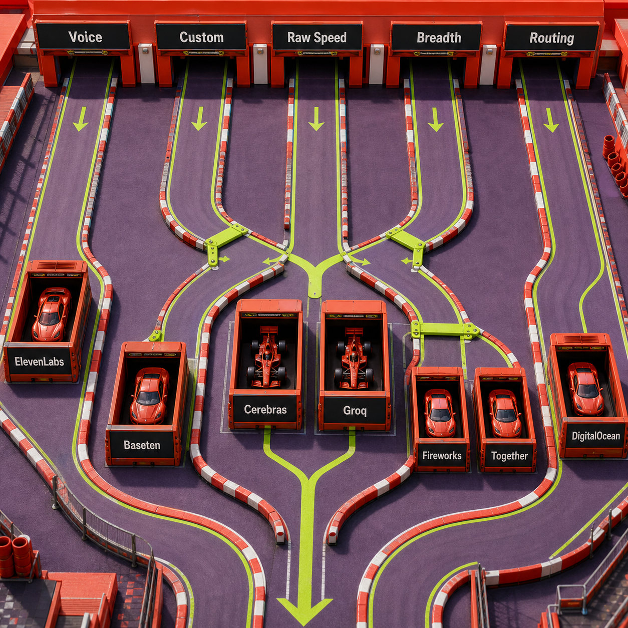 Decision flow matching agent workloads to seven inference platforms