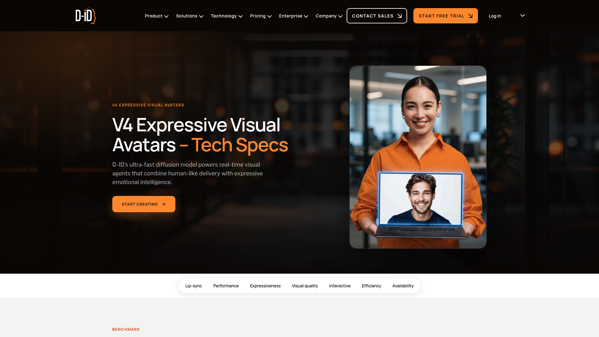 D-ID V4 Expressive Visual Avatars technical page