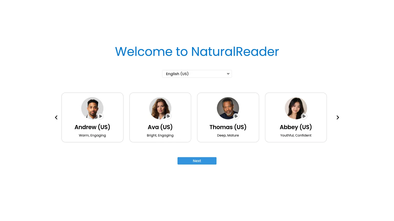 Interfaz en línea de texto a voz para documentos de NaturalReader