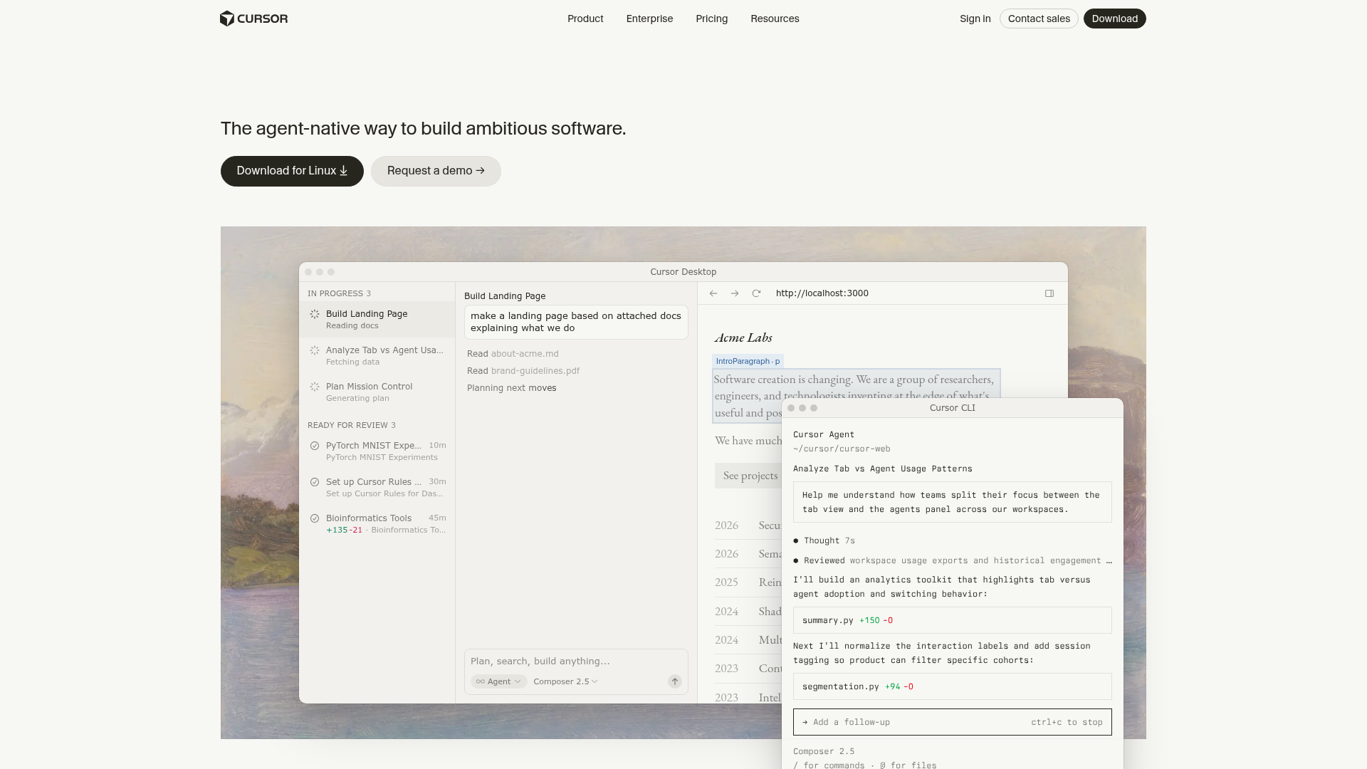 Cursor screenshot