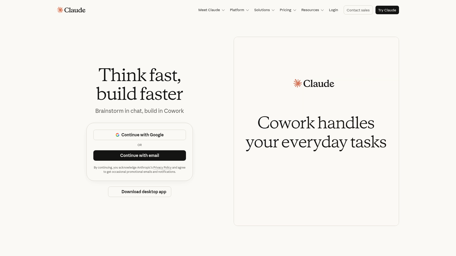 Claude interface