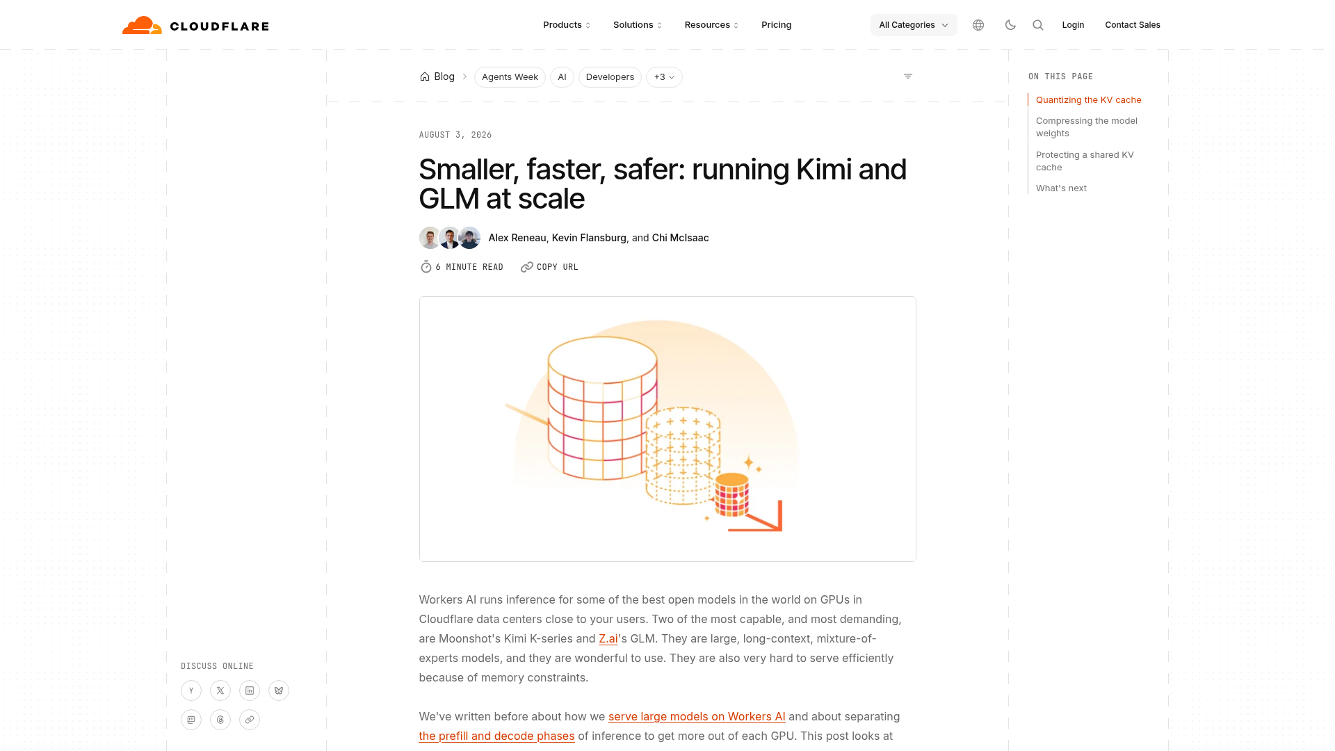 Cloudflare engineering note on running Kimi and GLM models at production scale