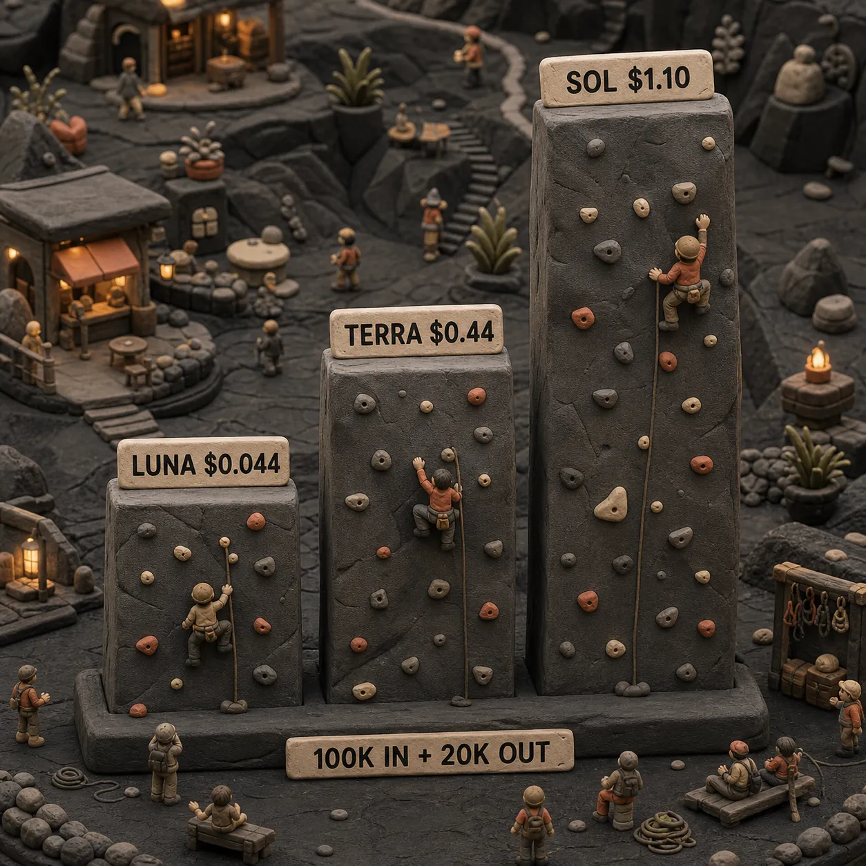 Calculated Codex API task costs for Luna, Terra, and Sol using the same token budget