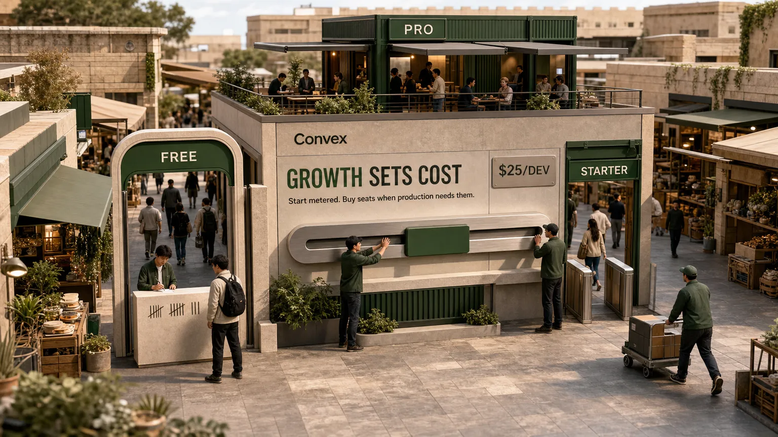 أسعار Convex في 2026: ادفع مقابل الاستخدام قبل مقاعد المطورين