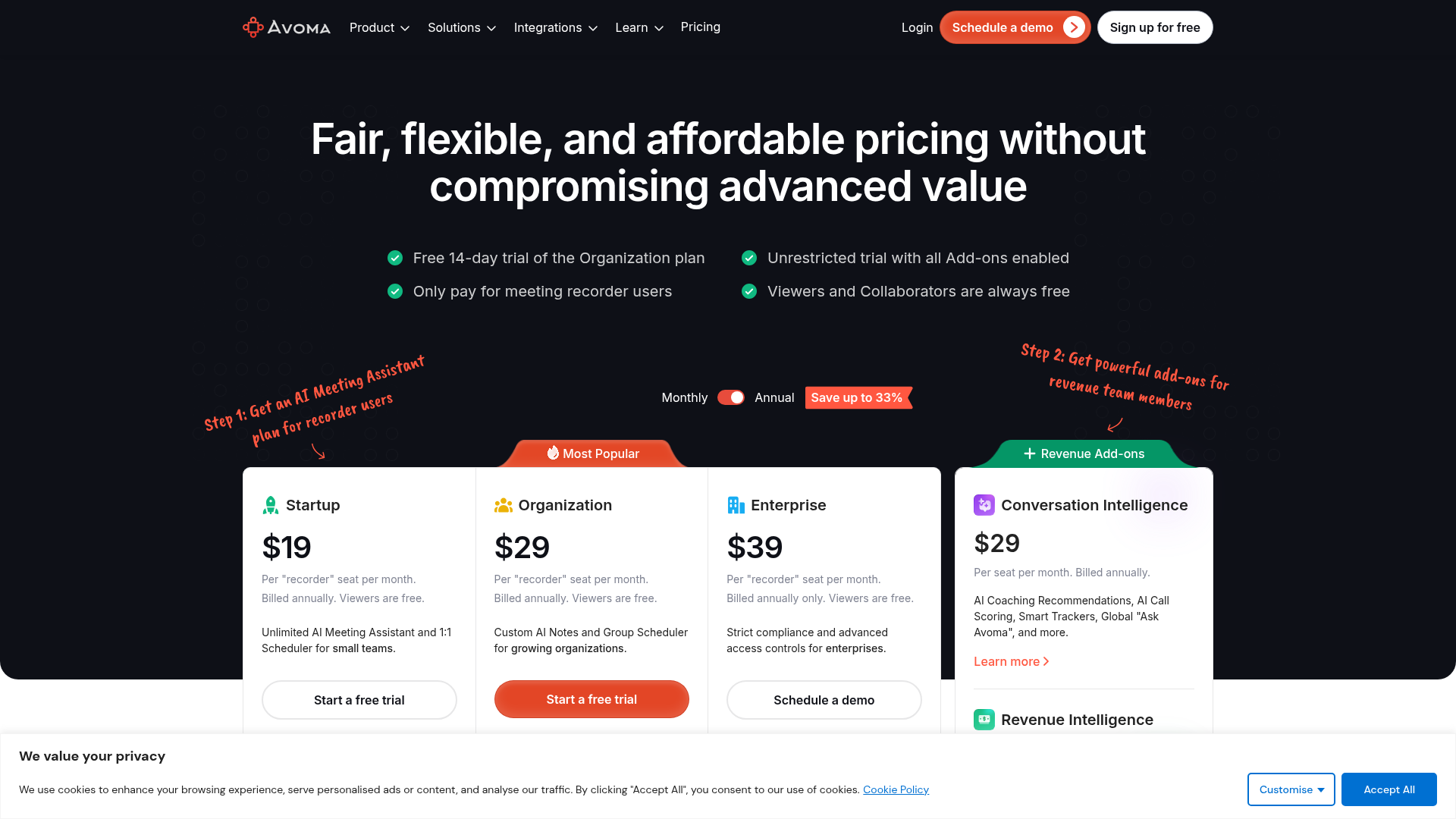 Avoma pricing