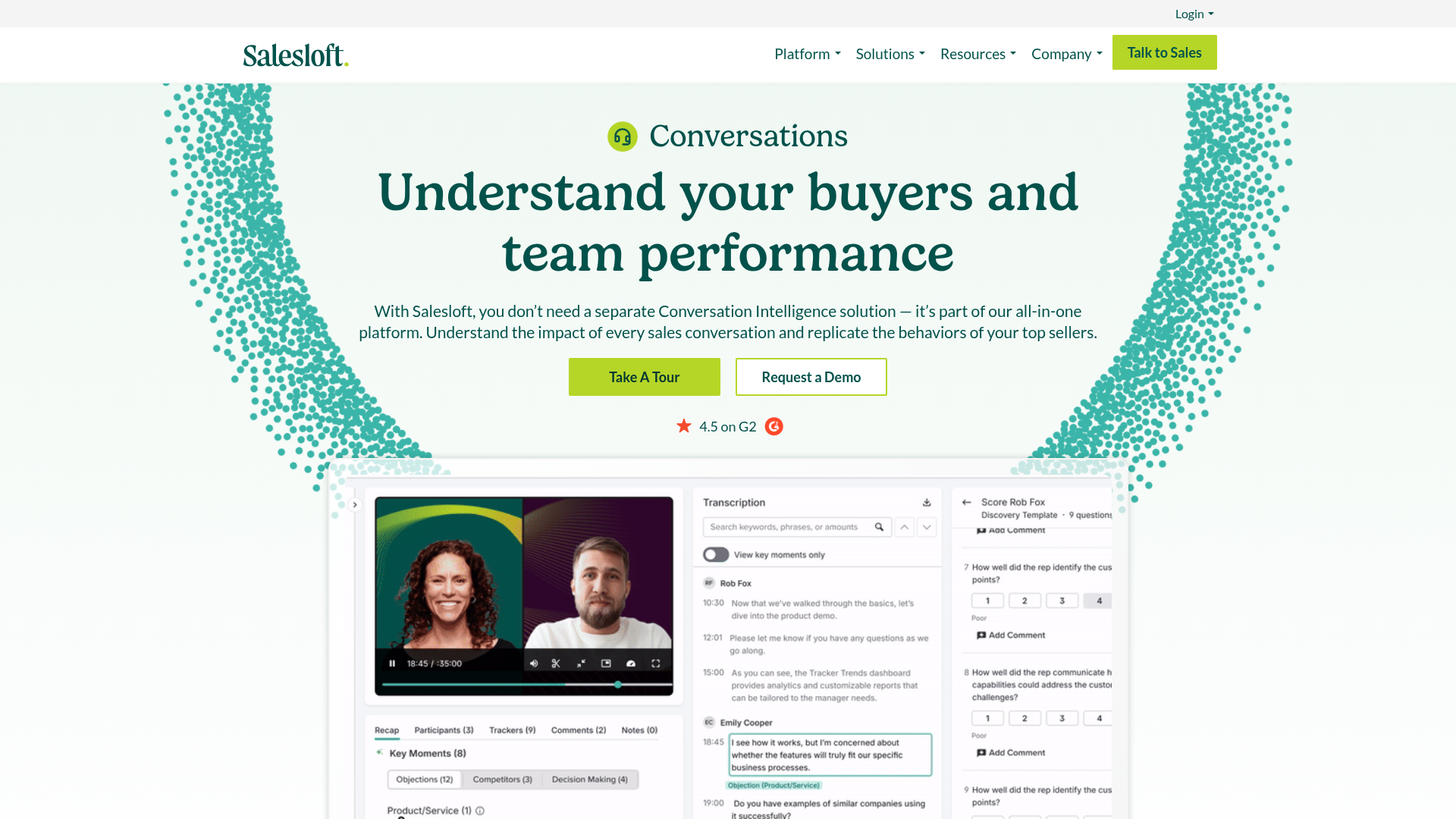 Salesloft Conversations screenshot