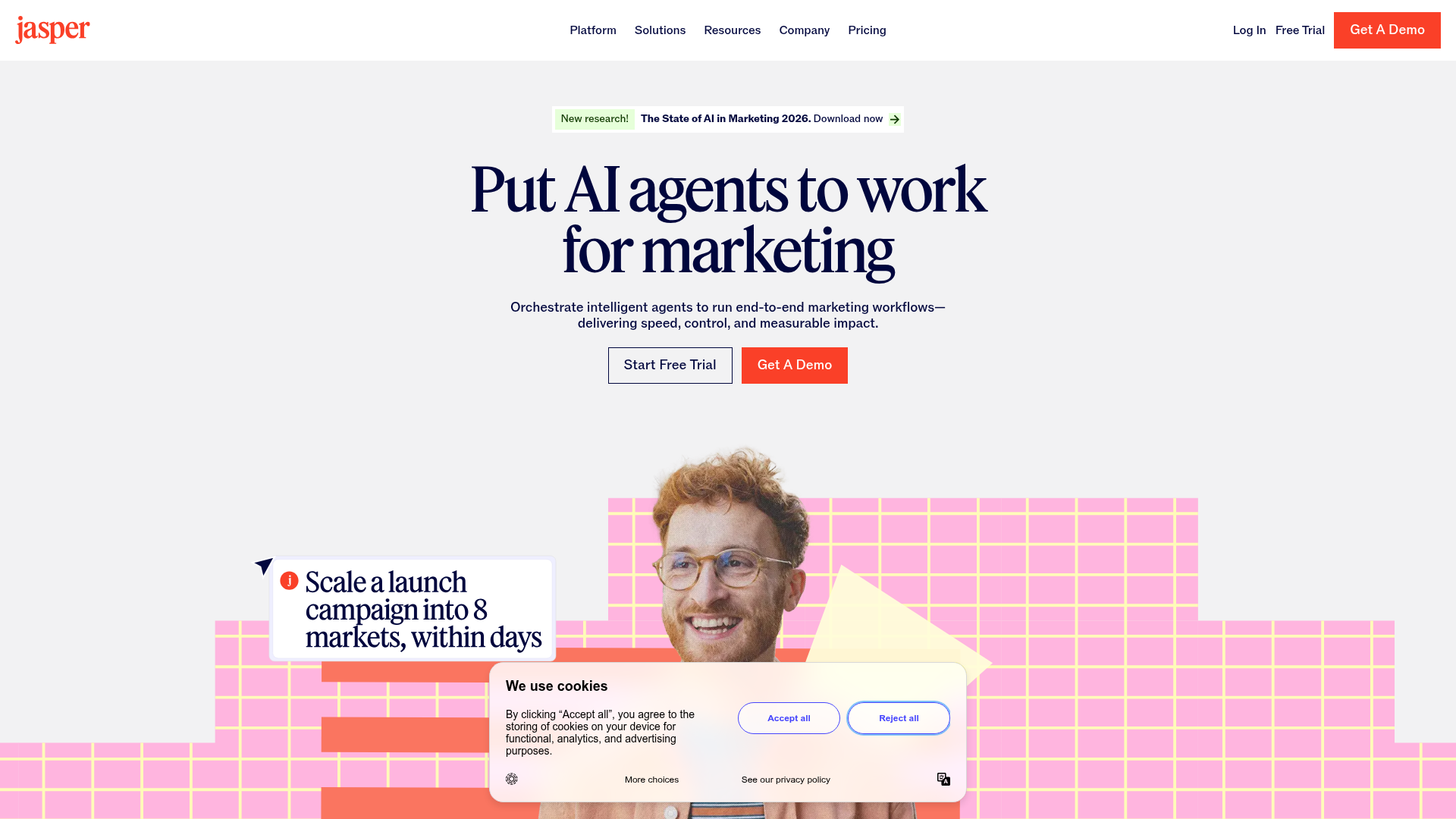 Jasper homepage screenshot