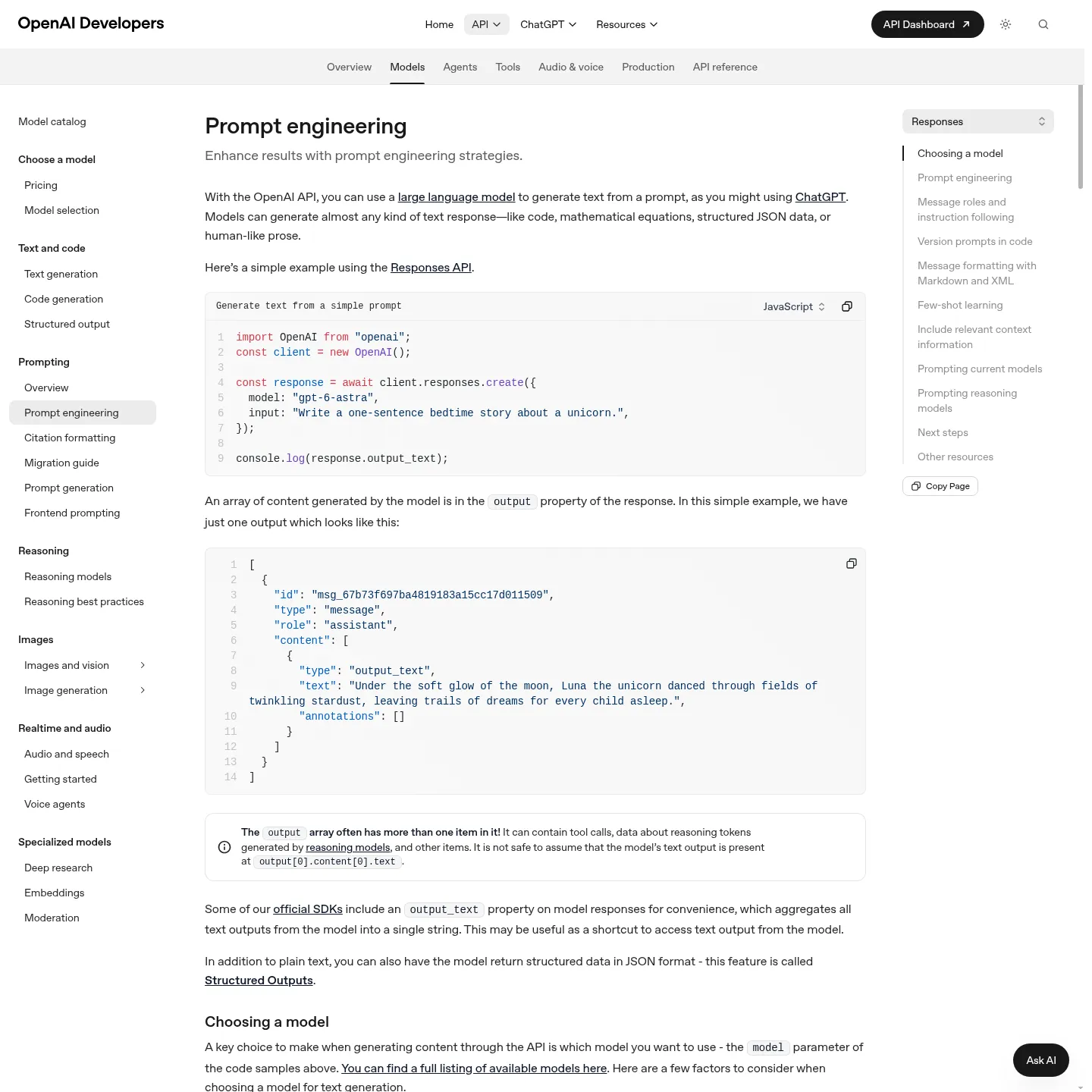 OpenAI's official prompt engineering documentation