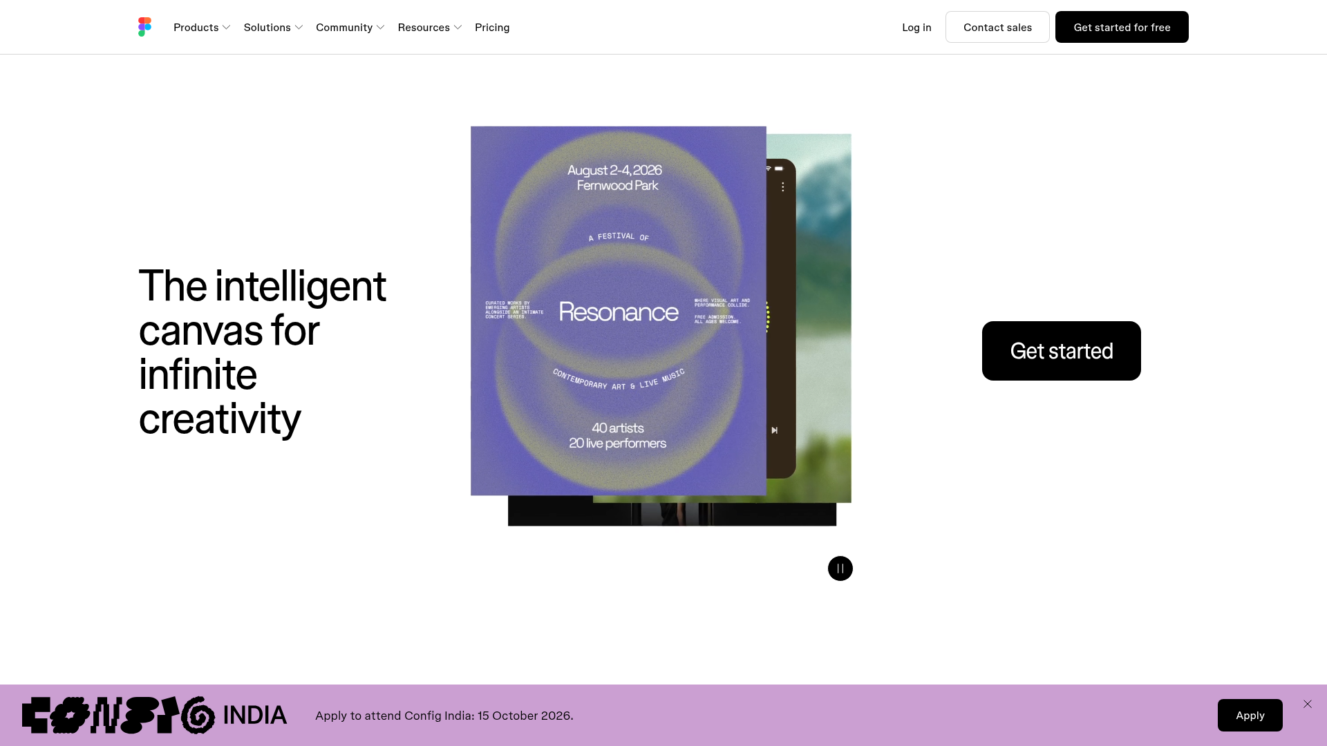 Figma collaborative product design homepage