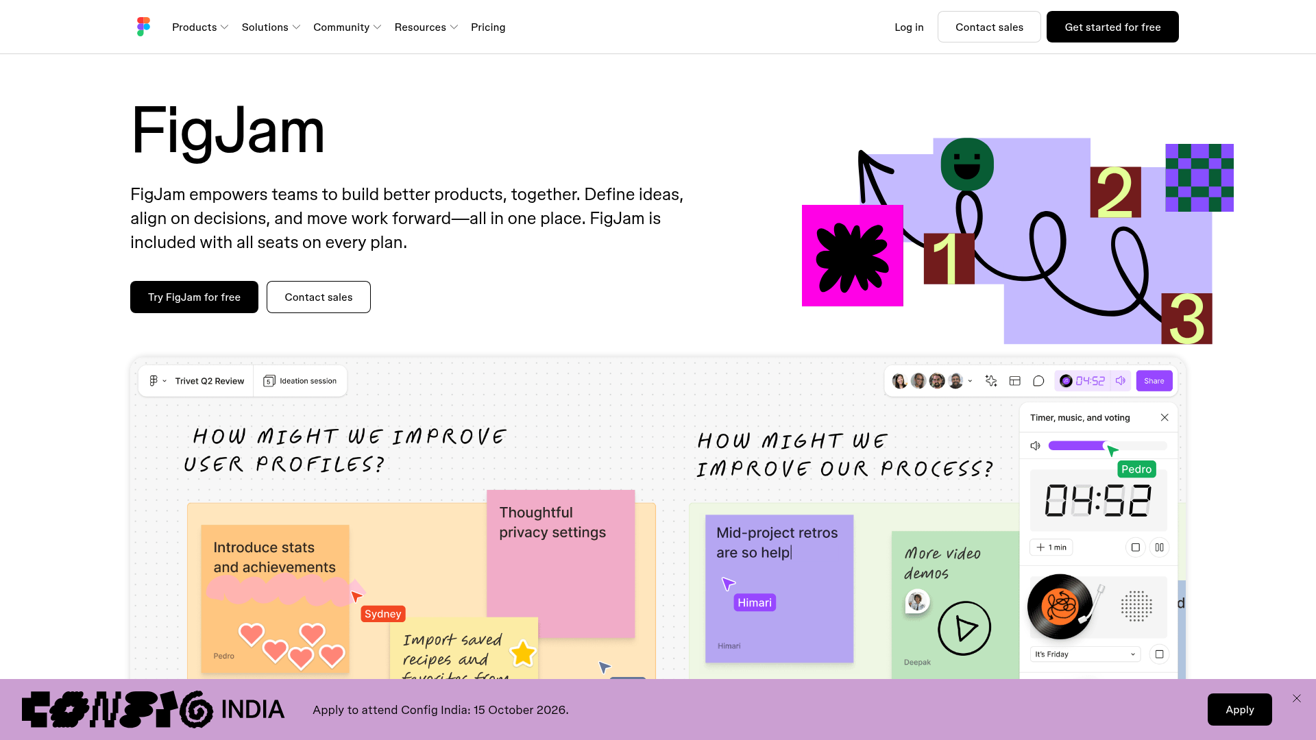 FigJam page showing collaborative whiteboarding, diagrams, and workshop templates