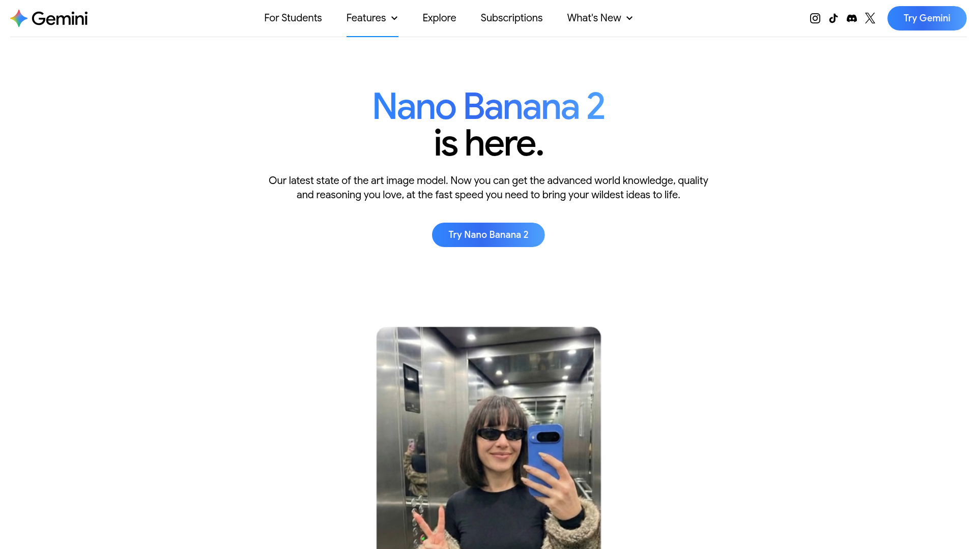 Google Gemini Nano Banana 2 image generation and editing page