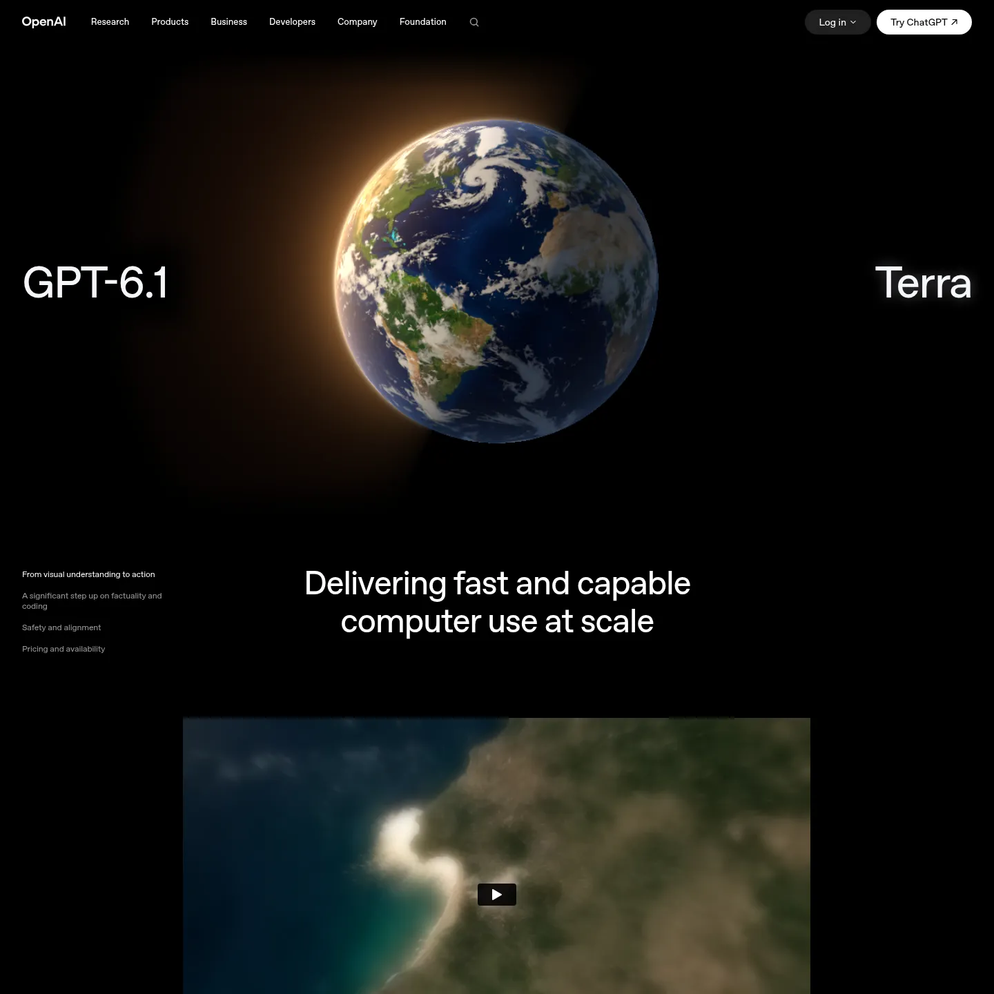OpenAI의 GPT-6.1 Terra 발표와 시각 정보 활용 작업 시연