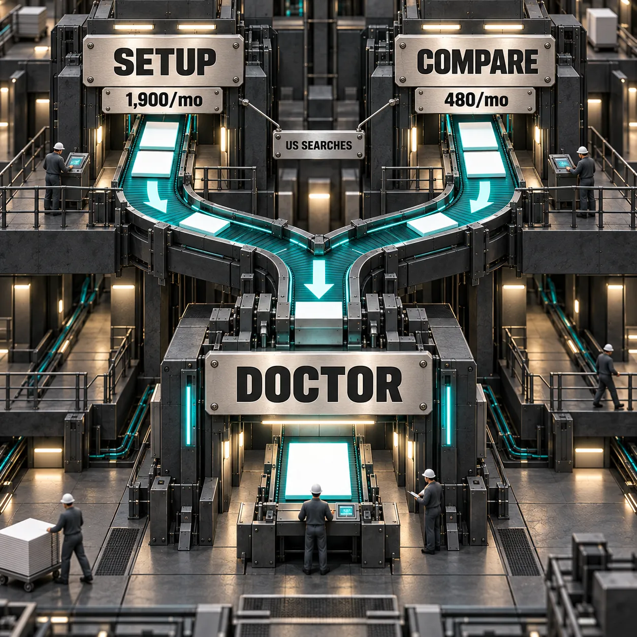 Carte produit reliant la demande de configuration, la comparaison des fichiers et un outil de diagnostic des instructions multi-agents