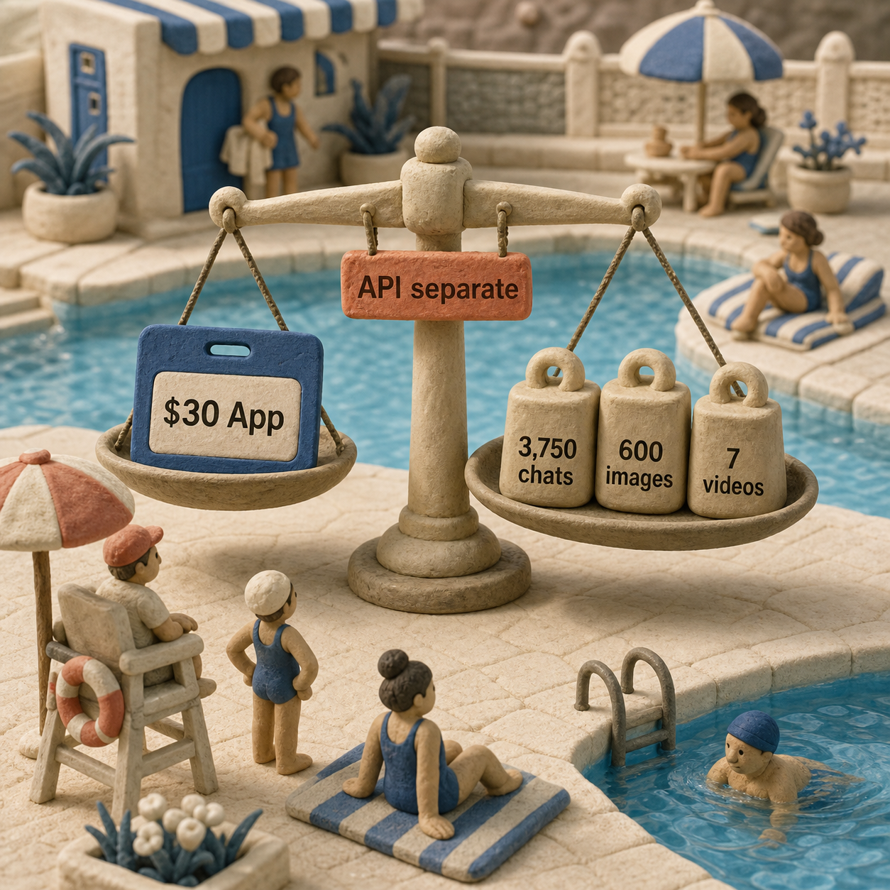 Balance comparing a 30 dollar Grok app pass with metered API outcomes