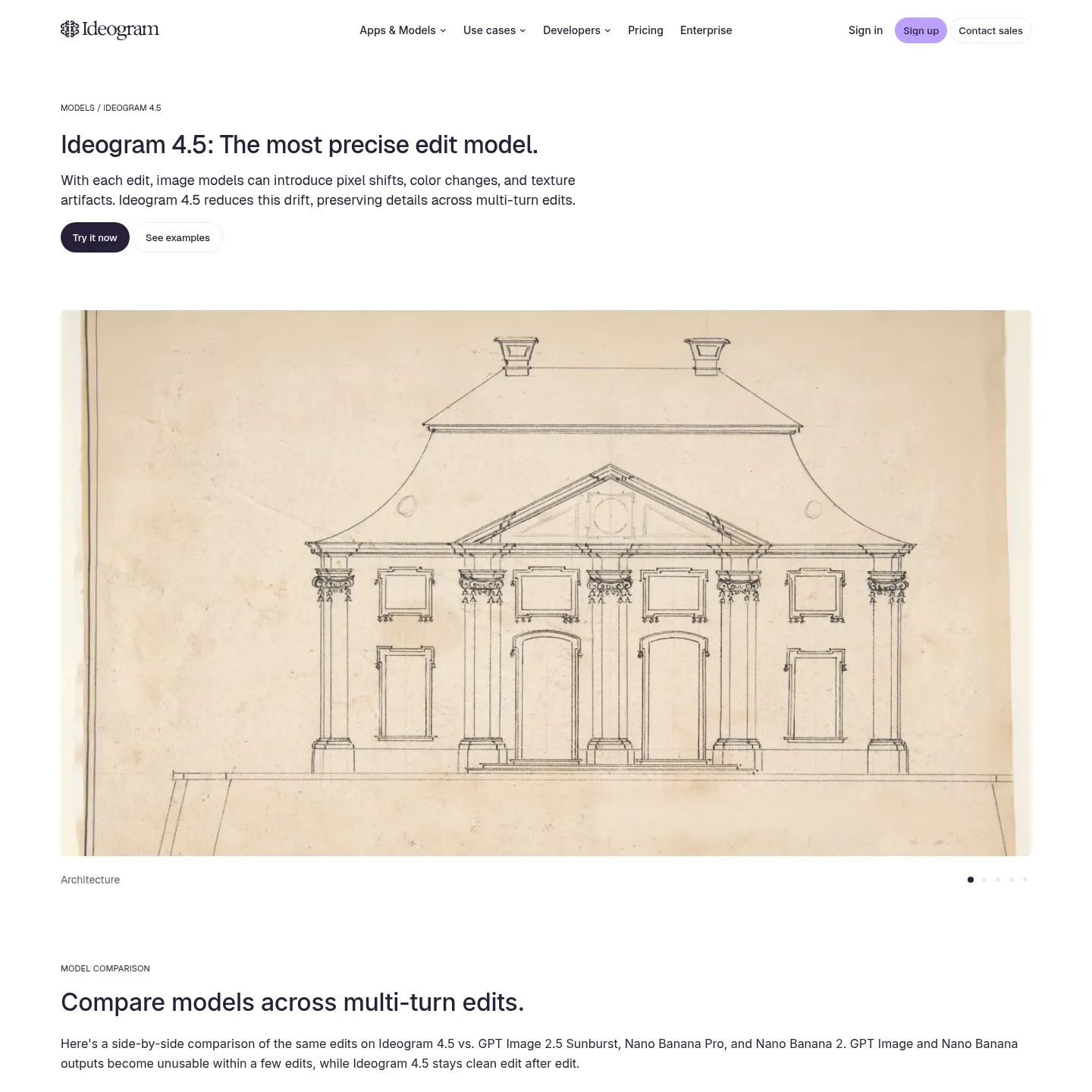 Ideogram's public editing examples, including text modification