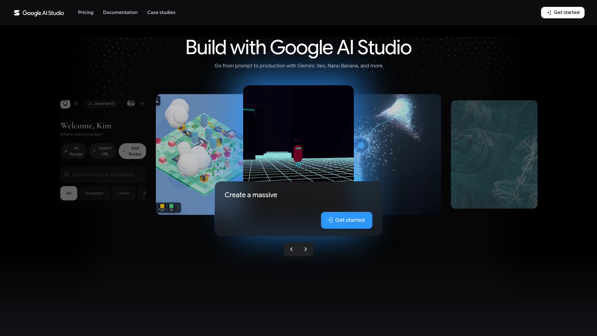 Google AI Studio, where you can try the Gemini image models for free