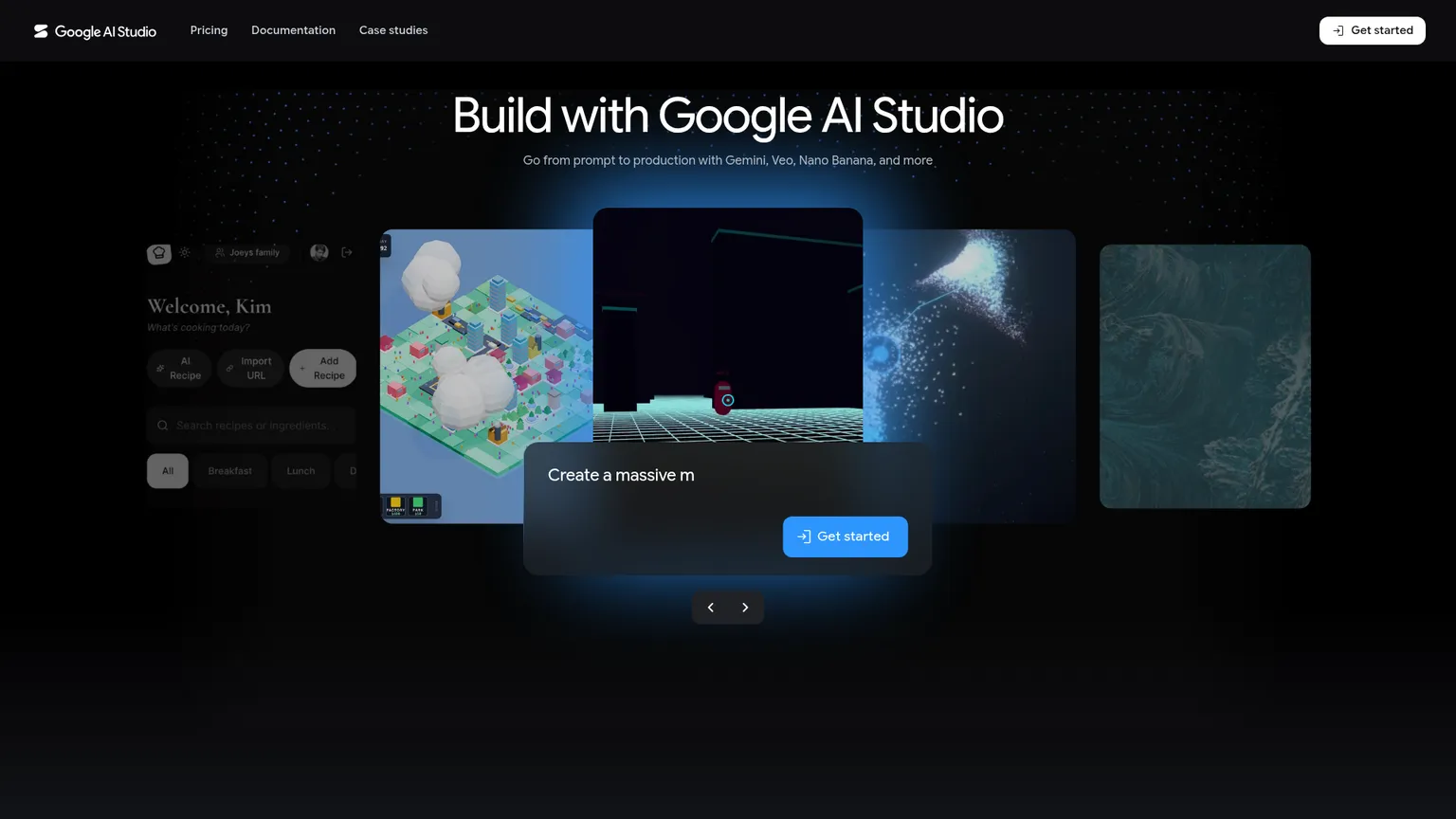 Interface do Google AI Studio