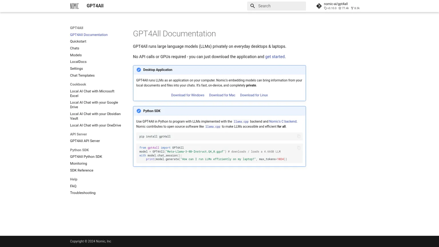 تطبيق GPT4All المحلي لسطح المكتب وسير عمل LocalDocs