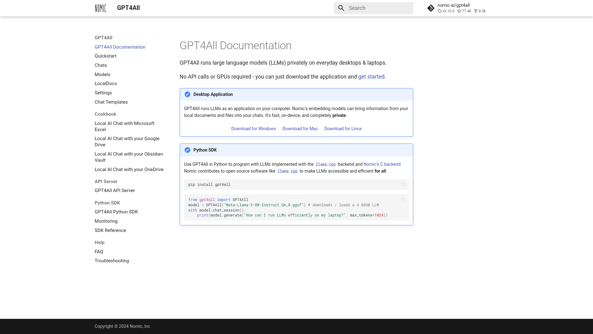 GPT4All local desktop application and LocalDocs workflow