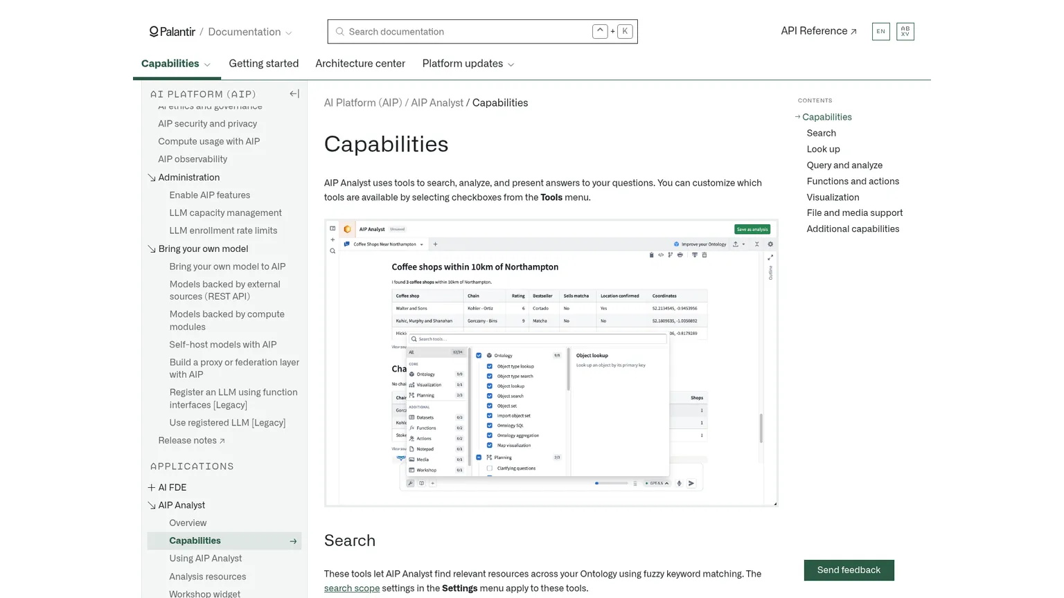 Dokumentation der Funktionsweise von Palantir AIP Analyst