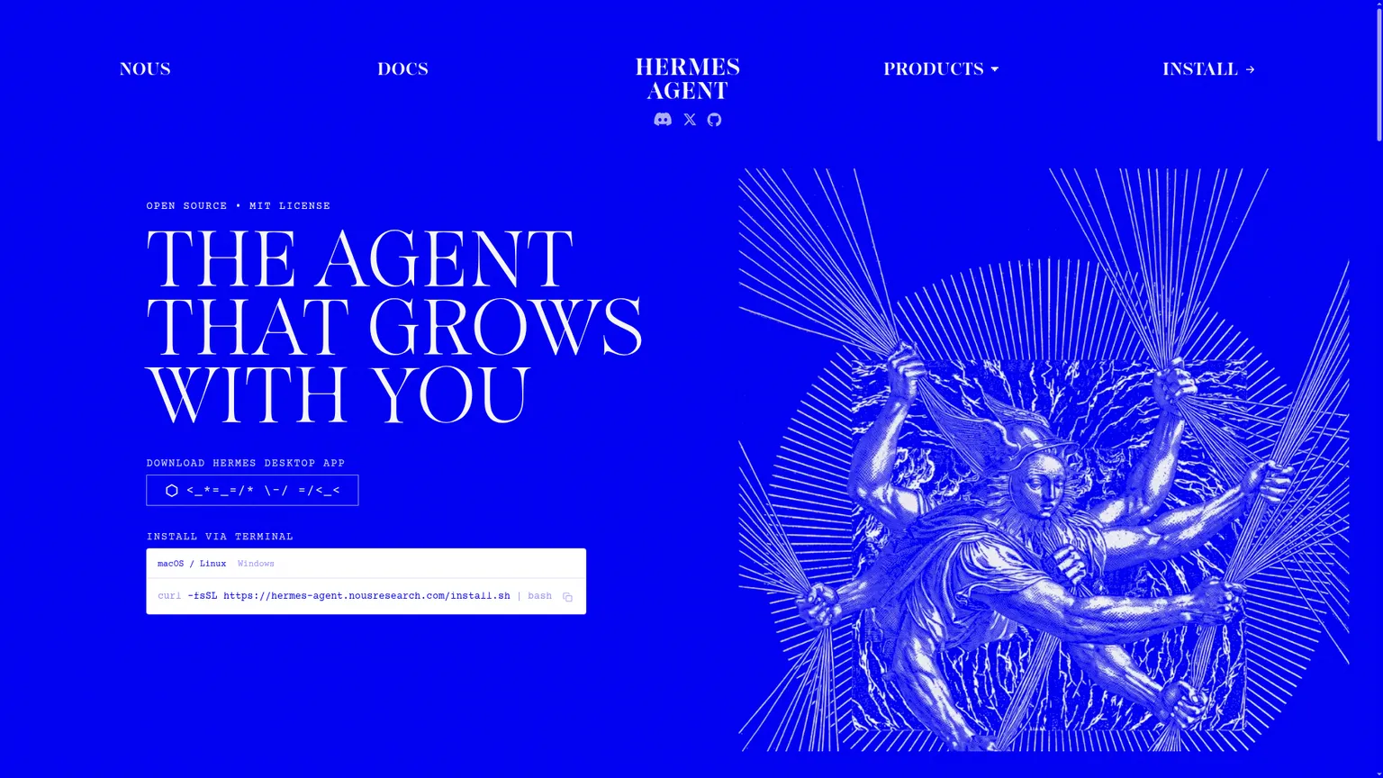 Documentazione di Hermes Agent che illustra l'architettura per operazioni da terminale