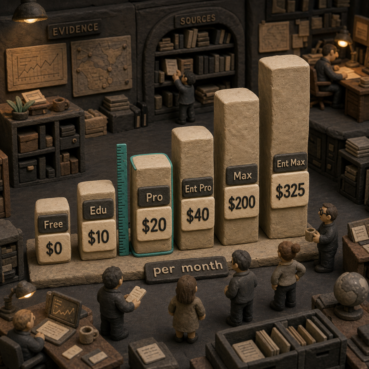 Perplexity subscription tiers arranged by current monthly price