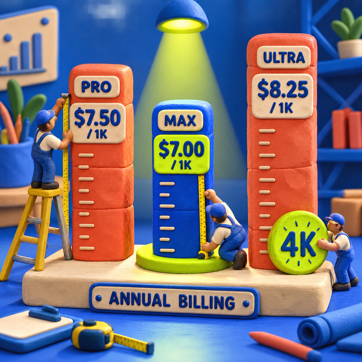 Annual Photoroom cost per one thousand export allowance by plan