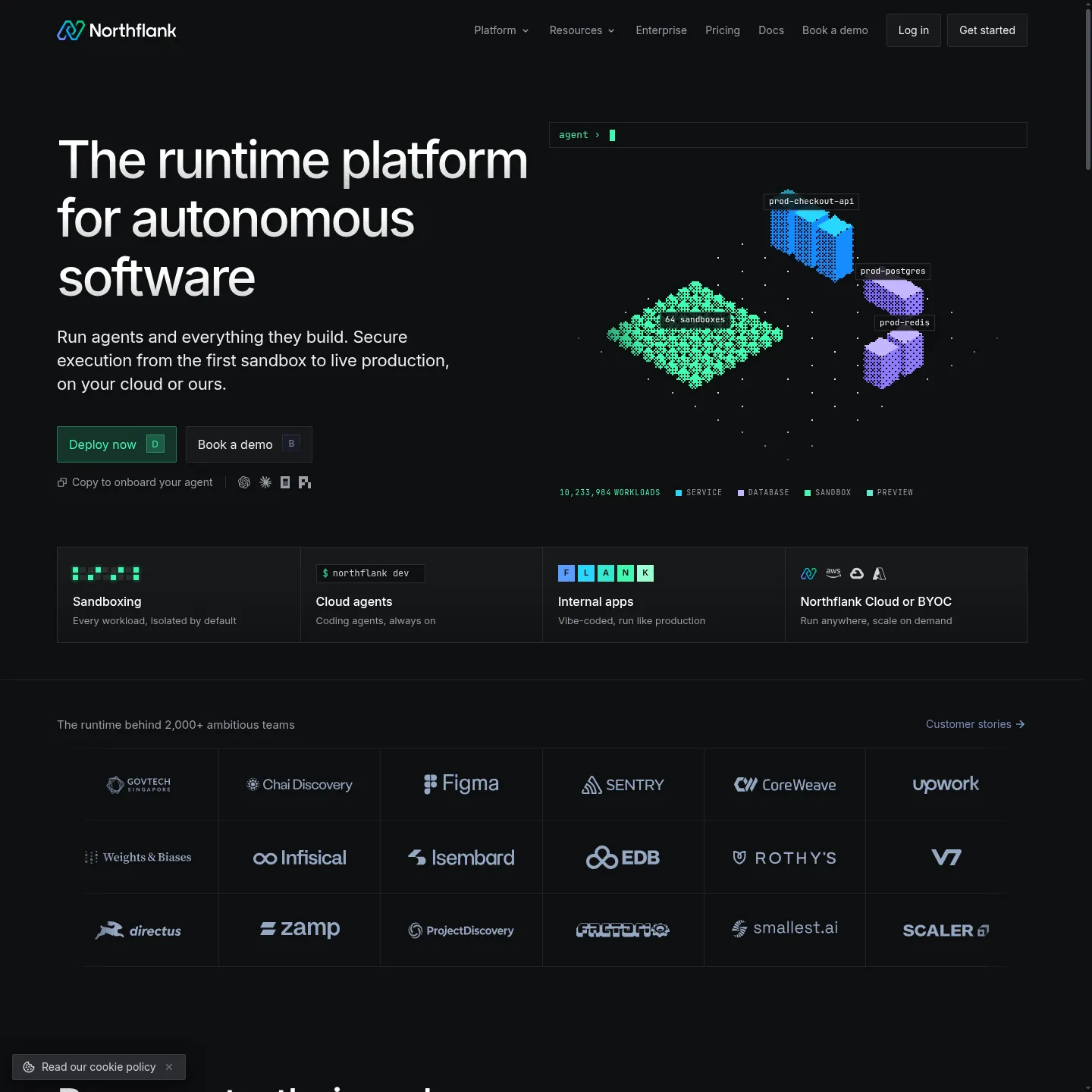 Northflank deployment platform product page