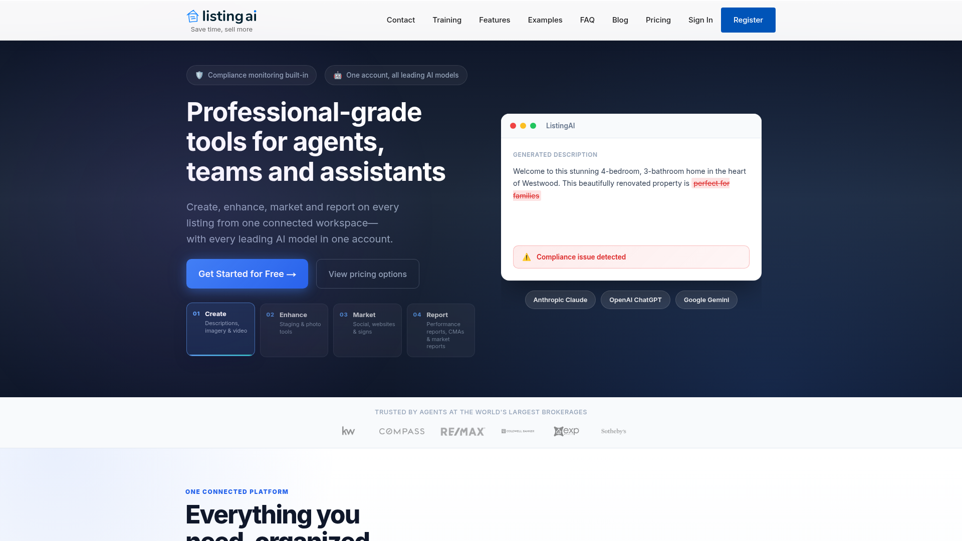 ListingAI listing marketing workspace