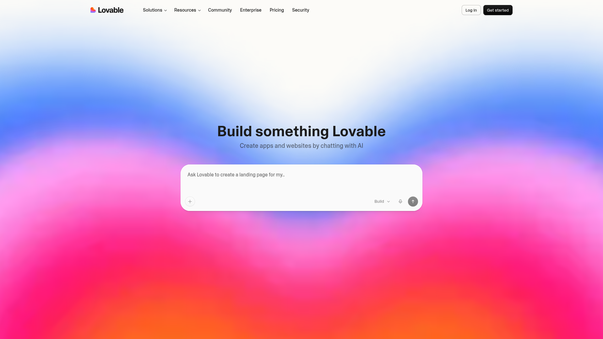 Lovable homepage