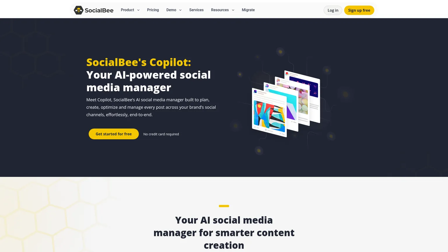 صفحة AI Copilot في SocialBee تعرض شبكات مقترحة وفئات محتوى وخطة للنشر