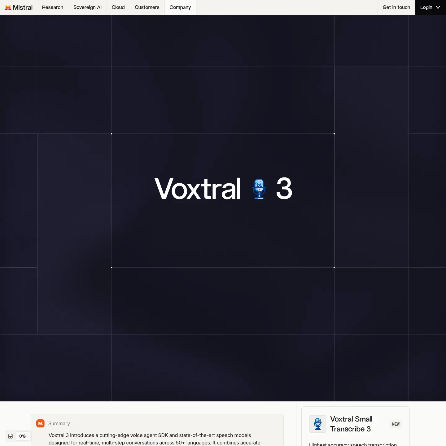 Mistral's Voxtral 3 announcement and voice workflow demonstration