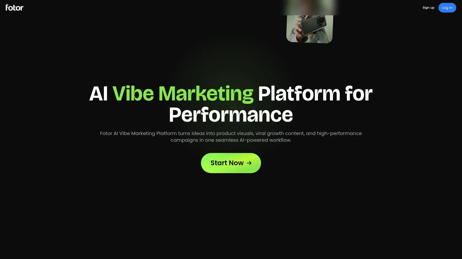 FotorのVibe Marketingツールページ