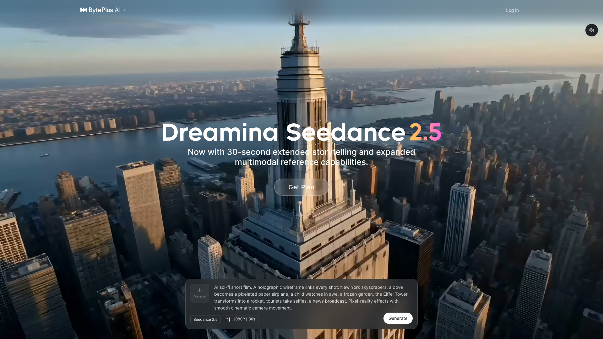 Seedance 2.5 product and pricing page on BytePlus