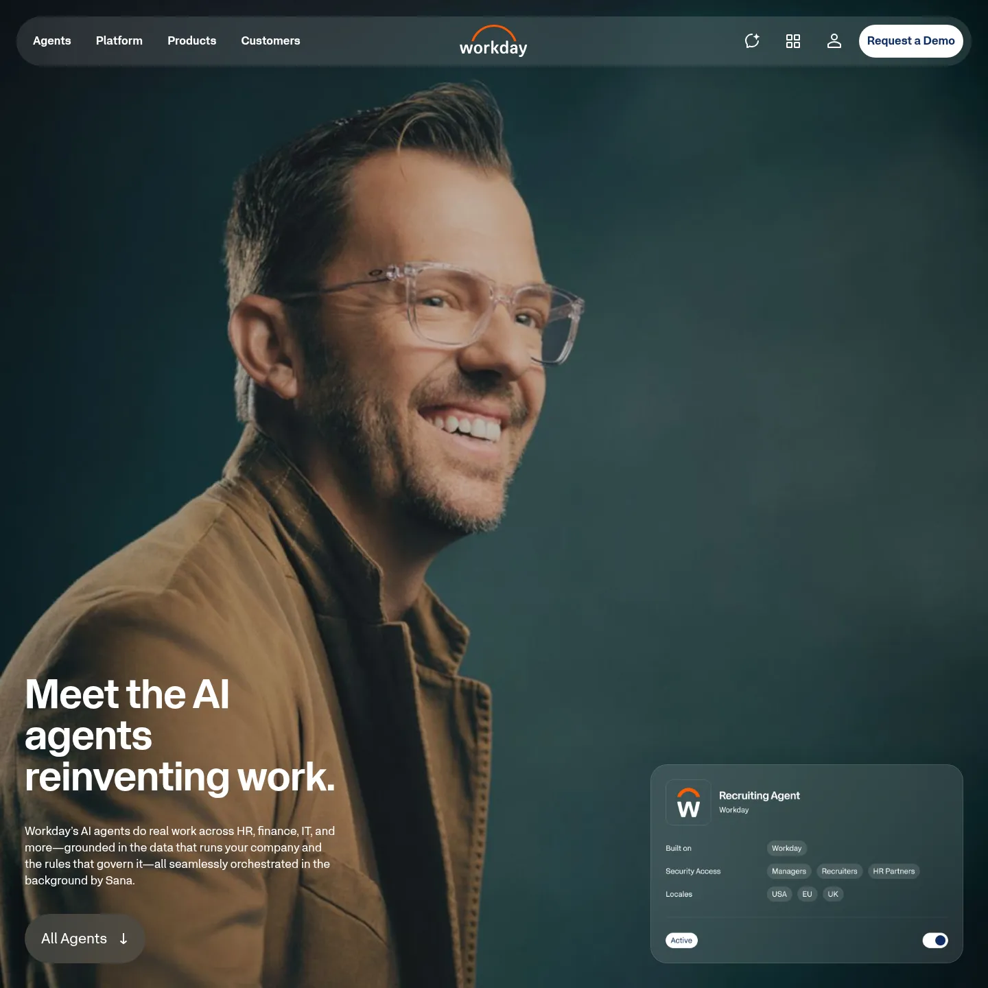 مجموعة وكلاء Workday الرسمية موزعة حسب وظائف الأعمال